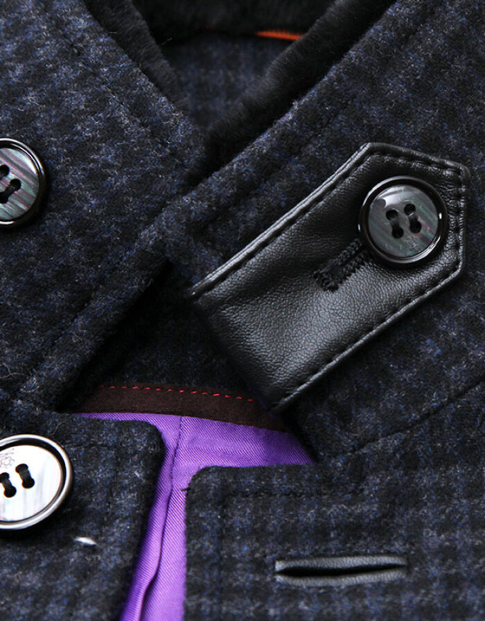 夢特嬌(MONTAGUT)風衣男是夾克外套中長款大衣商務休閑中老年上衣1105384 海軍藍 54/185