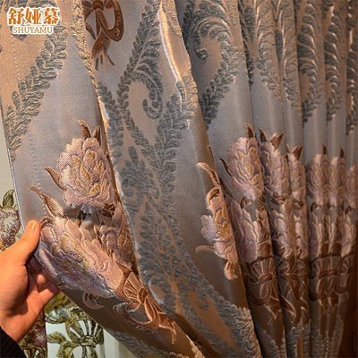 CGH 現代簡約高精密植絨繡花工藝客廳臥室窗簾窗紗定制-依耶塔-淘寶網